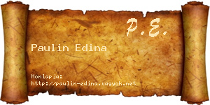 Paulin Edina névjegykártya